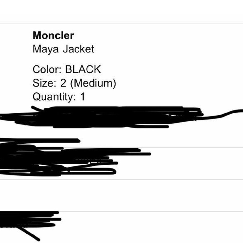 100% Authentic Black Moncler Maya puffer jacket Gently used in crisp condition. - Picture 6 of 6